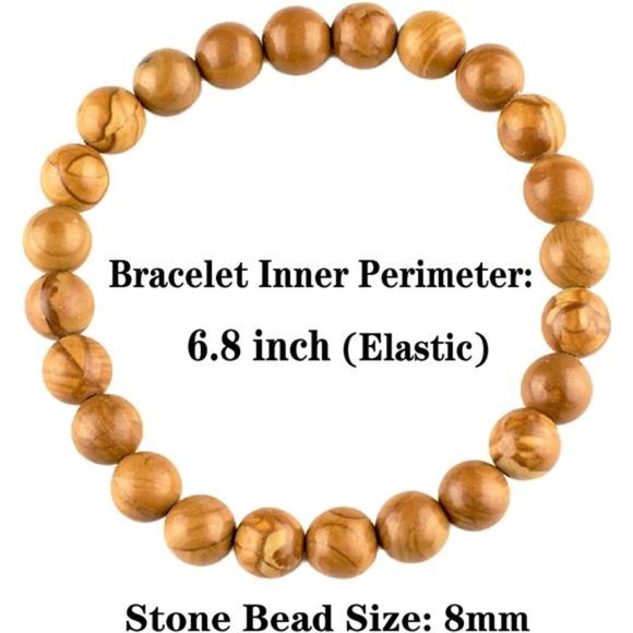 Natural Lava Rock Beads Bracelet Stretch Elastic Bracelets Adjustable Braided - Picture 6 of 6